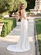 Adrianna Papell 45027 Open back Cross Halter Neck Bridal Gown