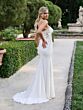 Adrianna Papell 45031 Illusion Side Sweetheart Neck Wedding Gown