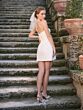 Adrianna Papell 45032 Back Button Strapless Lace Bridal Dress