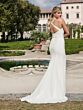 Adrianna Papell 45034 Cross Back High Slit Bridal Gown