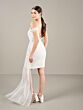 Adrianna Papell 40449 Tulip Skirt Short Wedding Dress