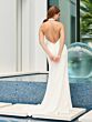 Adrianna Papell 45016 Halter Neck High Slit Wedding Dress