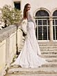 Adrianna Papell 31332W Bow Back Long Sleeve Plus Size Bridal Gown