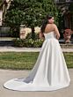 Adrianna Papell 31349W Beaded Bodice Scoop Neck Plus Size Wedding Gown