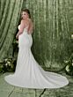 Adrianna Papell 31353W Halter Neck Brush Train Plus Size Wedding Dress
