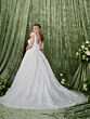 Adrianna Papell 31360W Square Neck Sweep Train Plus Size Wedding Dress