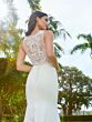 Adrianna Papell Luna Illusion Back Bridal Dress