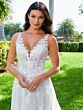 Adrianna Papell 31117 V-Neck Bridal Dress