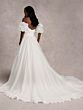 Adrianna Papell 31255 Removable Sleeve Ruched Bodice Wedding Dress