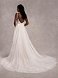 Adrianna Papell 31258 Bow Strap Front Slit Wedding Gown