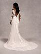 Adrianna Papell 31260 Illusion Sleeve Open Back Bridal Dress