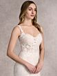 Adrianna Papell 31262 Sheer Skirt Detachable Sleeve Bridal Dress