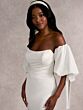 Adrianna Papell 31269 Illusion Back Detachable Sleeve Wedding Gown