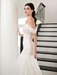 Adrianna Papell 31292 Off-The-Shoulder Trumpet Wedding Dress