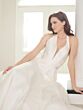 Adrianna Papell 31293 Lace Train Halter Neck Wedding Dress