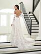 Adrianna Papell 31297 A-Line Lace Illusion Side Wedding Gown