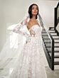 Adrianna Papell 31297 A-Line Lace Illusion Side Wedding Gown