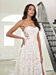 Adrianna Papell 31297 A-Line Lace Illusion Side Wedding Gown