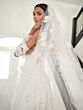 Adrianna Papell 31297 A-Line Lace Illusion Side Wedding Gown