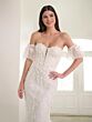 Adrianna Papell 31298 Sweetheart Neck Detached Sleeve Wedding Gown