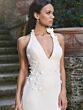 Adrianna Papell 31330 Back Button Halter Neck Wedding Gown