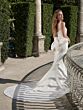 Adrianna Papell 31334 Back Bow Cowl Neck Wedding Gown