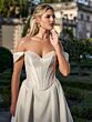 Adrianna Papell 31338 Beaded Off-The-Shoulder Bridal Dress