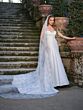 Adrianna Papell 31339 Removable Balloon Sleeve A-Line Bridal Dress