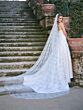 Adrianna Papell 31339 Removable Balloon Sleeve A-Line Bridal Dress