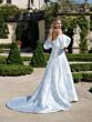 Adrianna Papell 31339P Back Button Cowl Neck Floral Bridal Dress