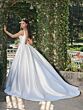 Adrianna Papell 31345 Pleated Skirt Square Neck Bridal Gown