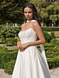 Adrianna Papell 31349 Beaded Bodice Scoop Neck Wedding Gown