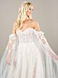 Adrianna Papell 31277 Removable Sleeve Illusion Bridal Gown