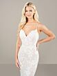 Adrianna Papell 31281 Open Back Spaghetti Strap Wedding Gown