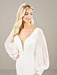 Adrianna Papell 31285 Cowl Back Bishop Sleeve Bridal Gown