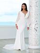 Adrianna Papell 31285 Cowl Back Bishop Sleeve Bridal Gown