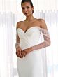 Adrianna Papell 31287 Off-The-Shoulder Illusion Sleeve Wedding Dress