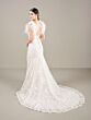 Adrianna Papell 31290 Feather Strap Lace Hem Wedding Gown