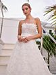 Adrianna Papell 31313 Removable Bow Strapless Lace Wedding Dress
