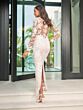 Adrianna Papell 31319L Sheer Sleeve Removable Overskirt Bridal Dress