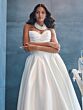 Adrianna Papell 31321 Bow Neck Pleated Skirt Bridal Dress