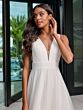 Adrianna Papell 31322 Ruffle Skirt Plunging V-Neck Bridal Gown