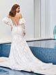 Adrianna Papell 31323 Gauntlet Sleeve Strapless Lace Bridal Gown