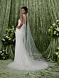 Adrianna Papell 31350 Scoop Neckline Pearl Embellished Wedding Dress
