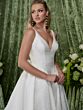 Adrianna Papell 31351 Bow Accent Plunging V-Neck Wedding Dress