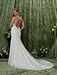 Adrianna Papell 31353 Sweep Train Exposed Back Wedding Dress