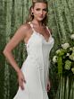 Adrianna Papell 31353 Sweep Train Exposed Back Wedding Dress