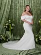 Adrianna Papell 31355 Sweep Train Off The Shoulder Wedding Dress
