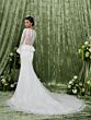 Adrianna Papell 31357 Flounce Sleeve Peplum Wedding Dress