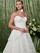 Adrianna Papell 31358 Sweep Train Peplum Wedding Dress